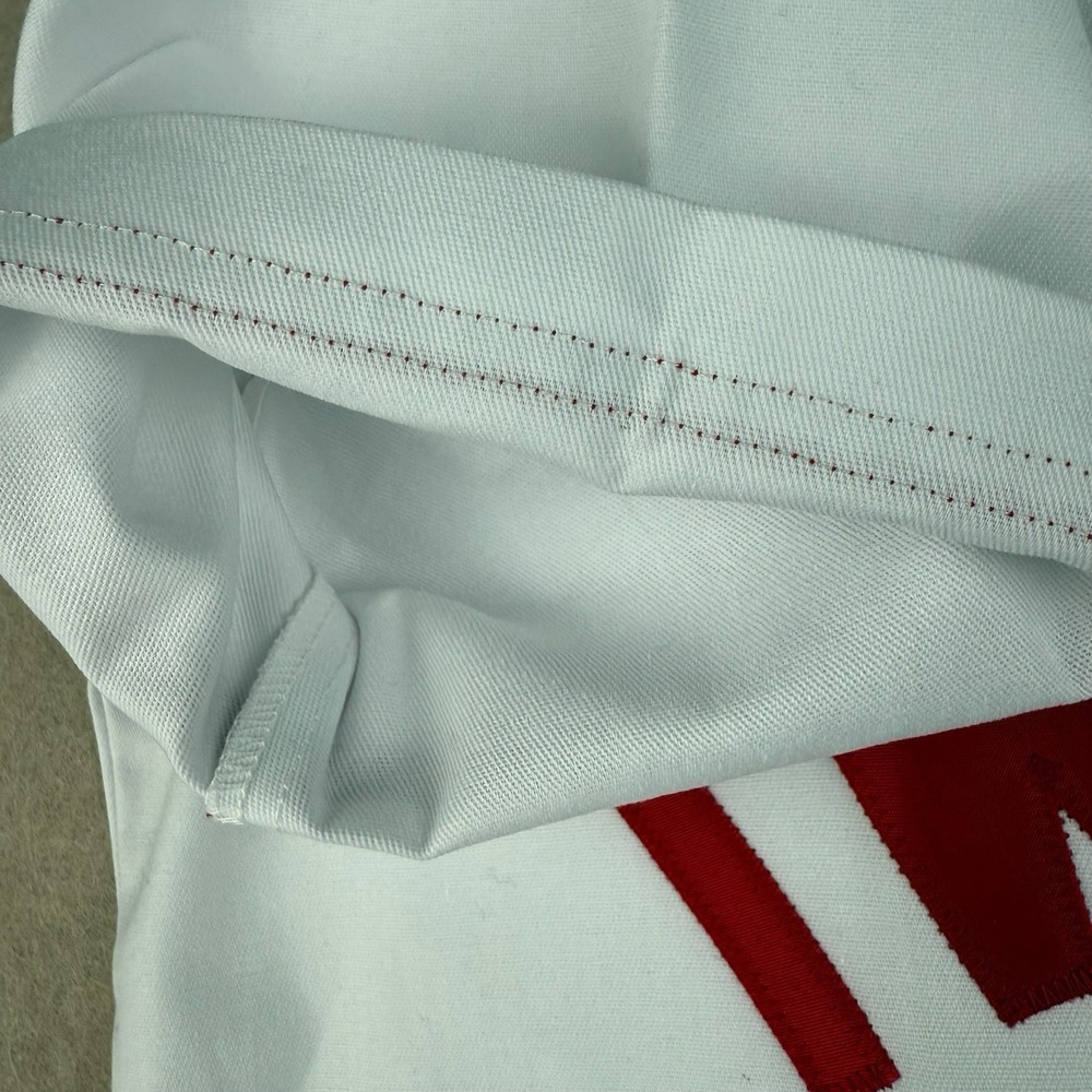 TShirt Museum USA Baseball Jersey Men's M TWA East Flinn #1 White Red Cotton - Picture 8 of 14
